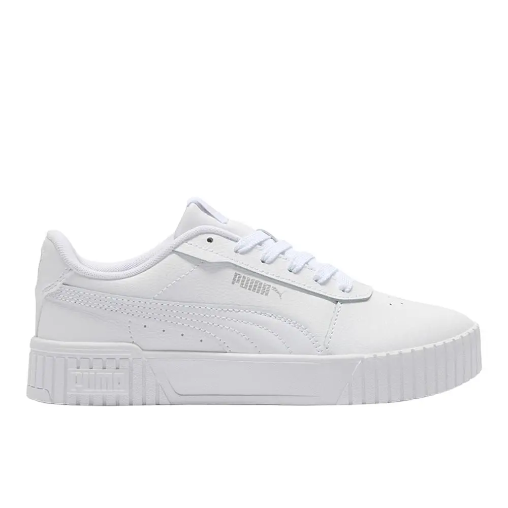 Puma Carina 2.0 Wide Lace Up Womens White Sneakers Casual Shoes 39088802
