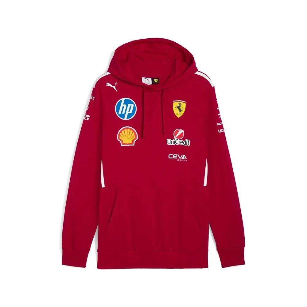 Puma Scuderia Ferrari Team Pullover Hoodie Mens Red Casual Outerwear 76394101