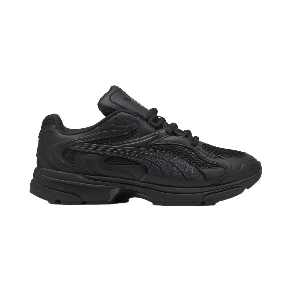 Extos Axis Lace Up Mens Black Sneakers Casual Shoes 40153602 by Puma