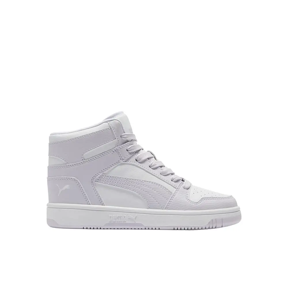 Puma Rebound Layup Rcl Cat Lace Up Youth Girls Purple White Sneakers Casual Sh