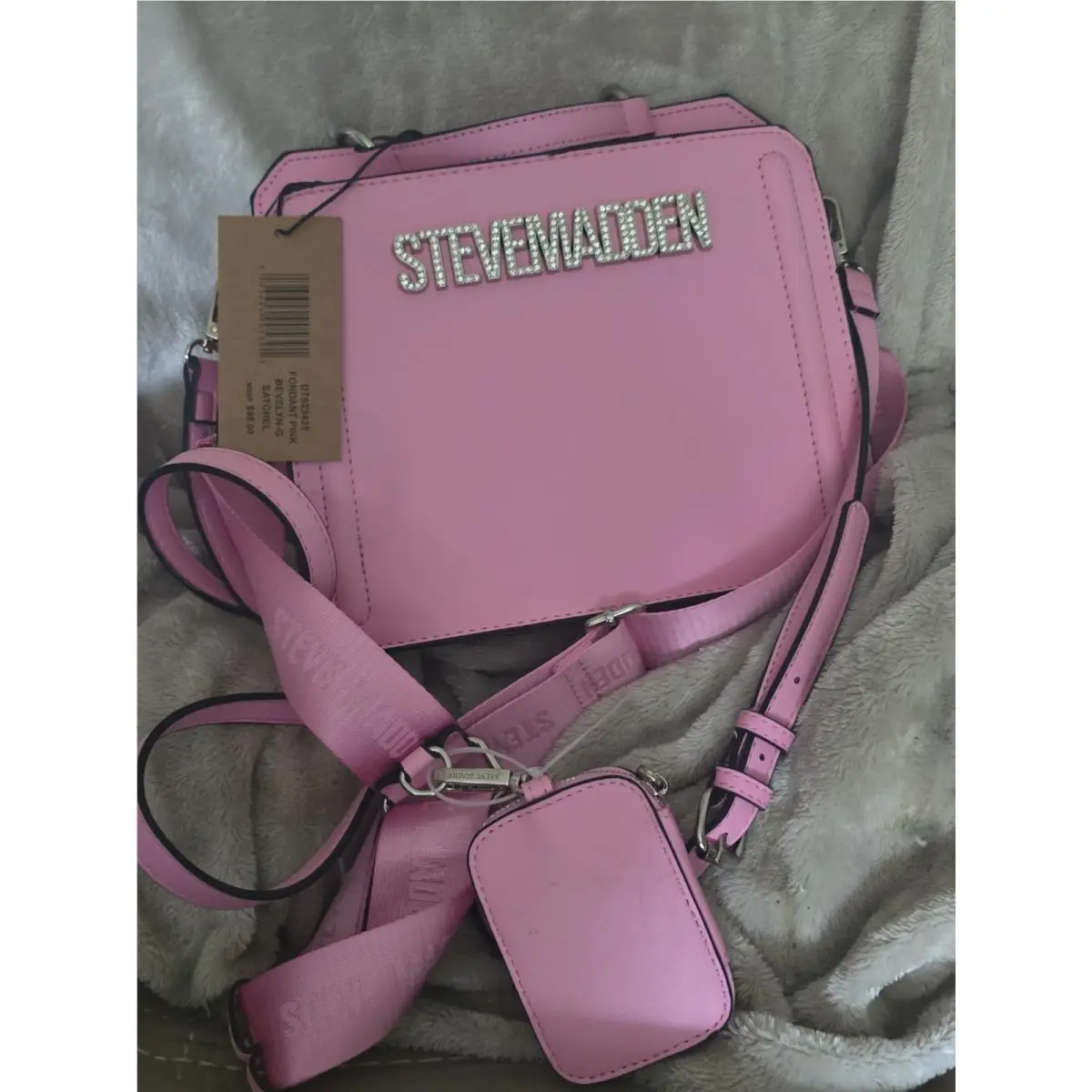 Bevelyn Convertible Crossbody Bag Pink by Steve Madden