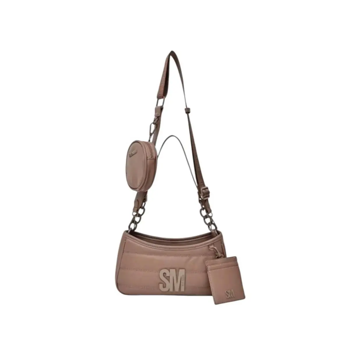 Steve Madden Bozia 2 Quilted Crossbody Bag with Coin Pouch Card Holder Gift