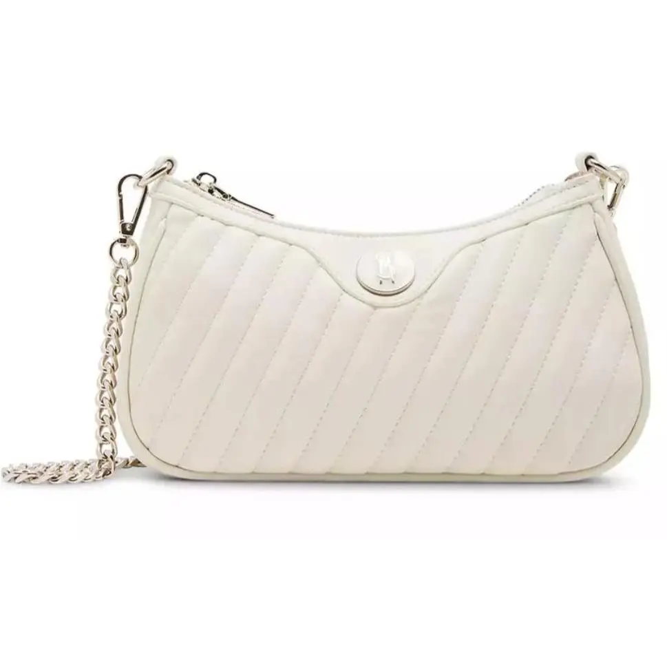 Vickie Shoulder Crossbody Bag Chalk Silver by Steve Madden