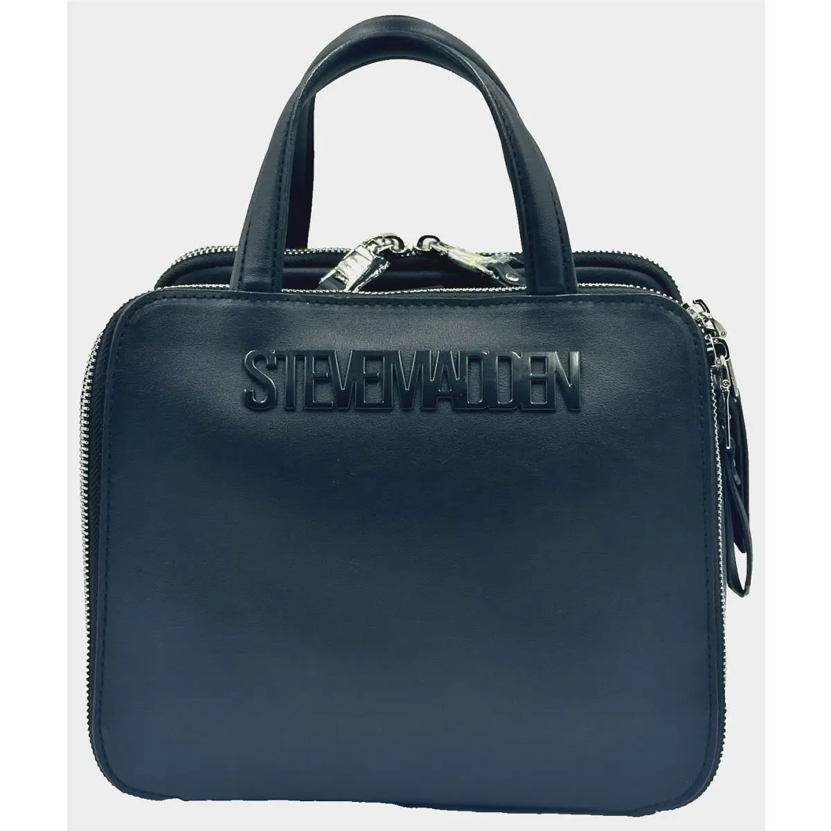 Steve Madden Bdafnee Black Satchel Crossbody Bag Leather Top Handle