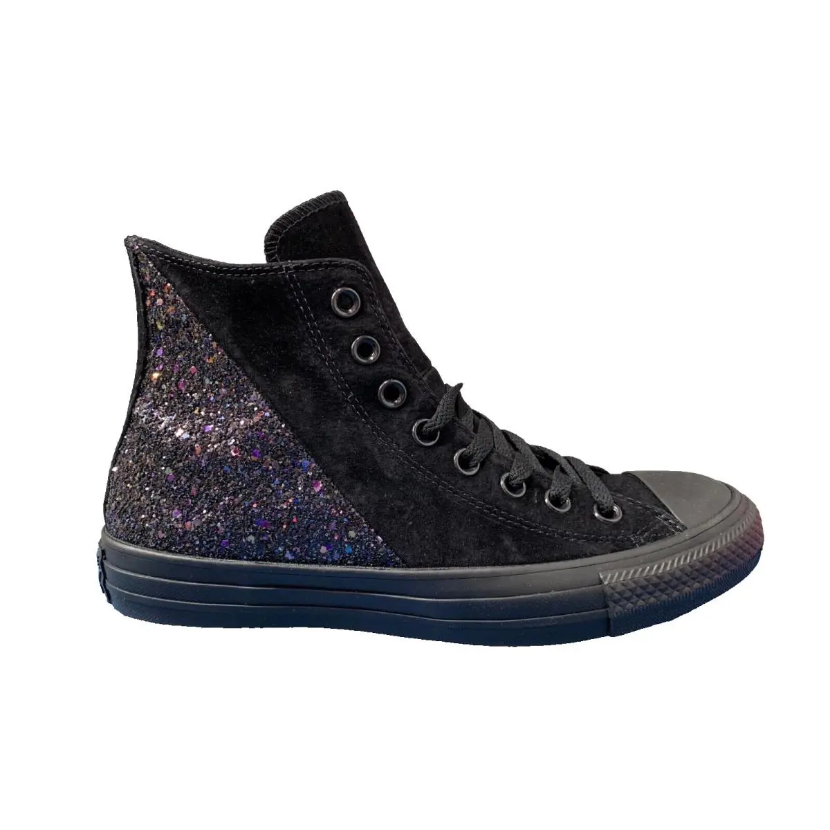 Converse Womens Ctas Chuck Taylor Quarter Split Panel HI Black/multi Size 8