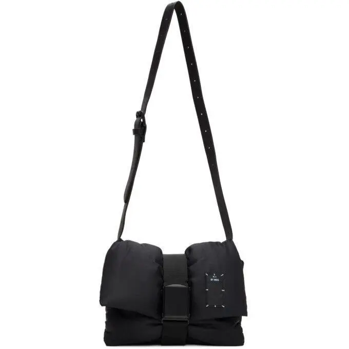 Alexander Mcqueen Mcq Bag Puffer Buckle Shoulder Quilted Adjustable Strap Black