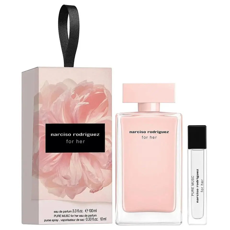 For Her Edp 2 PC Women`s Set For Her 3.4 + Pure Musc 10 ml by Narciso Rodriguez