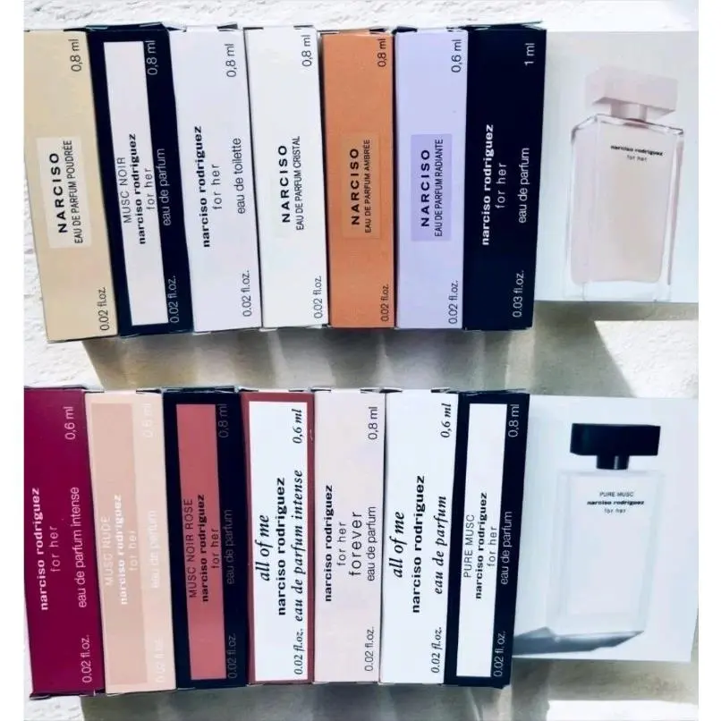 Narciso Rodriguez Perfume Collection 14pc Sample Vial Spray Set