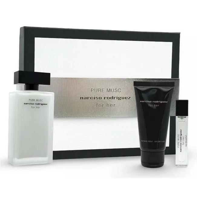 Pure Musc Women 3 Pcs Set 3.3 oz 0.33 oz Edp Spray BL by Narciso Rodriguez