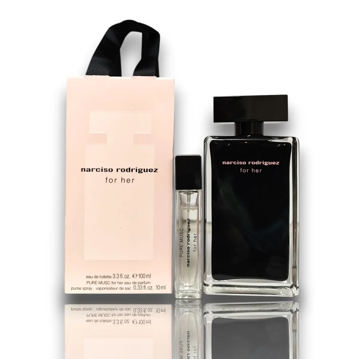 Eau De Toilette 3.3 oz +pure Musc Parfum Mini+purse Box Spray by Narciso Rodriguez