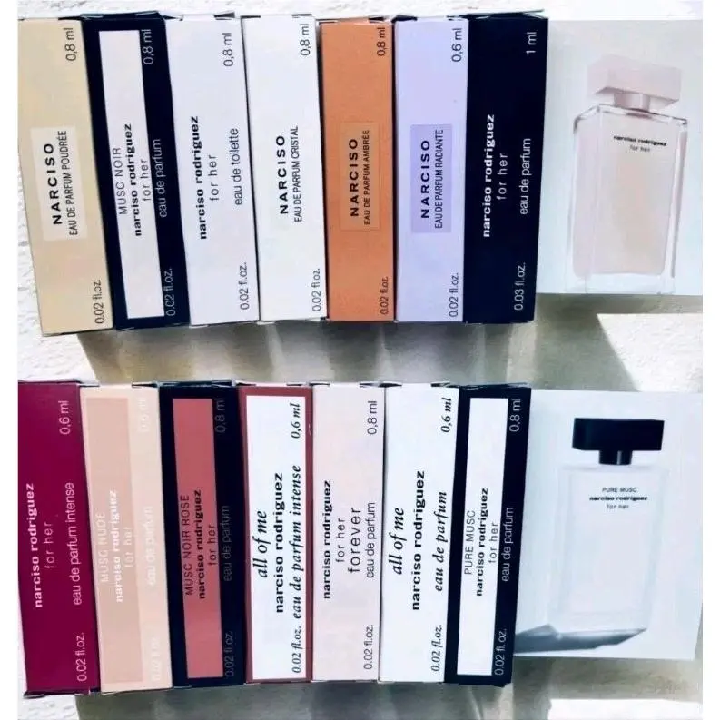 Narciso Rodriguez Perfume Collection 14pc Sample Vial Spray Set