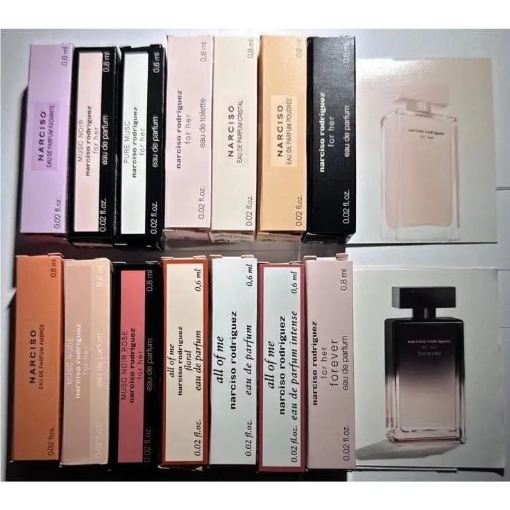Narciso Rodriguez Perfume Collection For Women Sample Spray 14pc Set