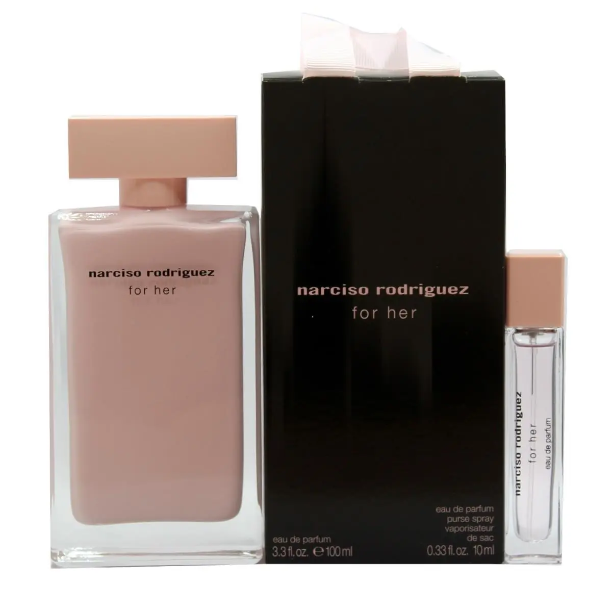 For Her 2PC Travel Set with Eau DE Parfum Spray 100ML by Narciso Rodriguez