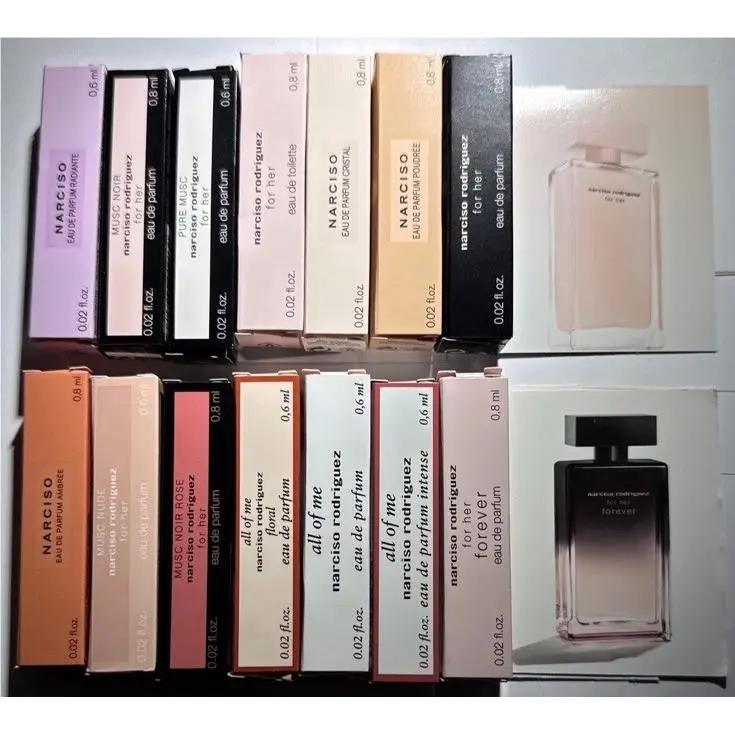 Narciso Rodriguez Perfume Collection For Women Sample Spray 14pc Set