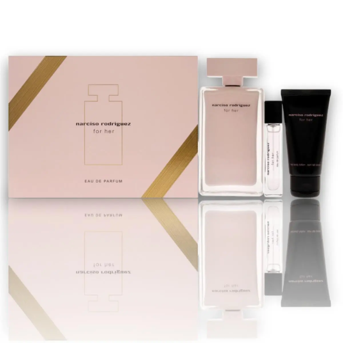 For Her 3 Pc`s Set Edp 3.3oz+ Mini + BL Spray by Narciso Rodriguez