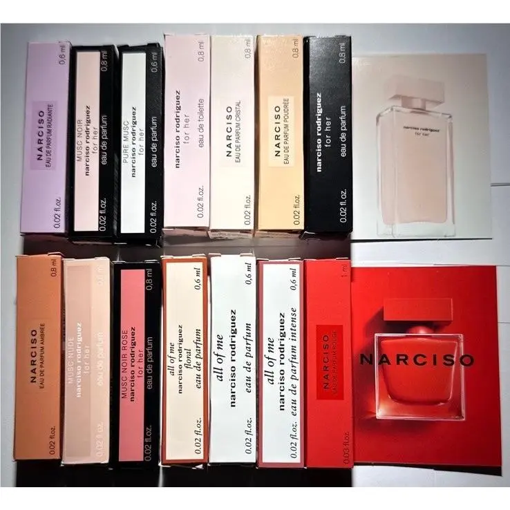 Narciso Rodriguez Perfume Collection For Women Sample Spray 14pc Set