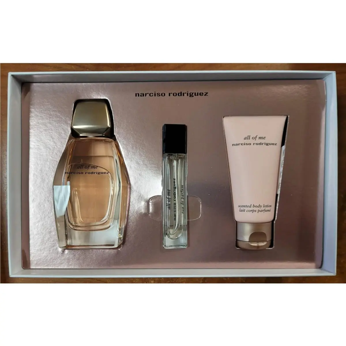 All of Me  Edp Travel Spray Body Lotion 3 Piece Set -nib by Narciso Rodriguez