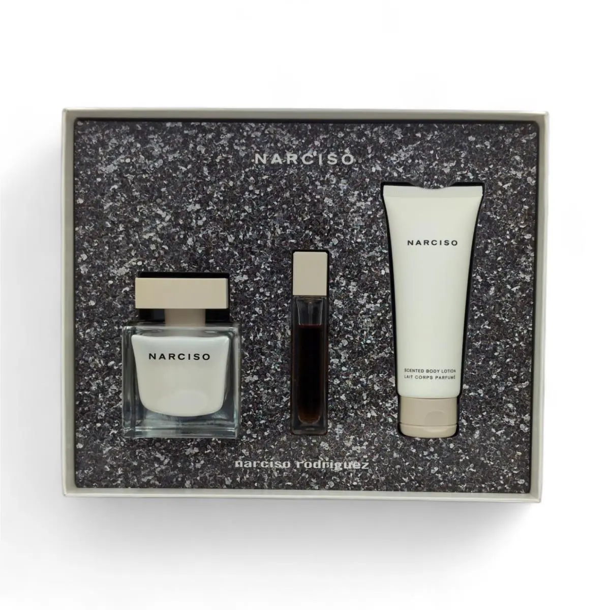 3-Pc Gift Set Edp 3 oz + 0.33 oz + Body Lotion 2.5 oz Rare by Narciso Rodriguez