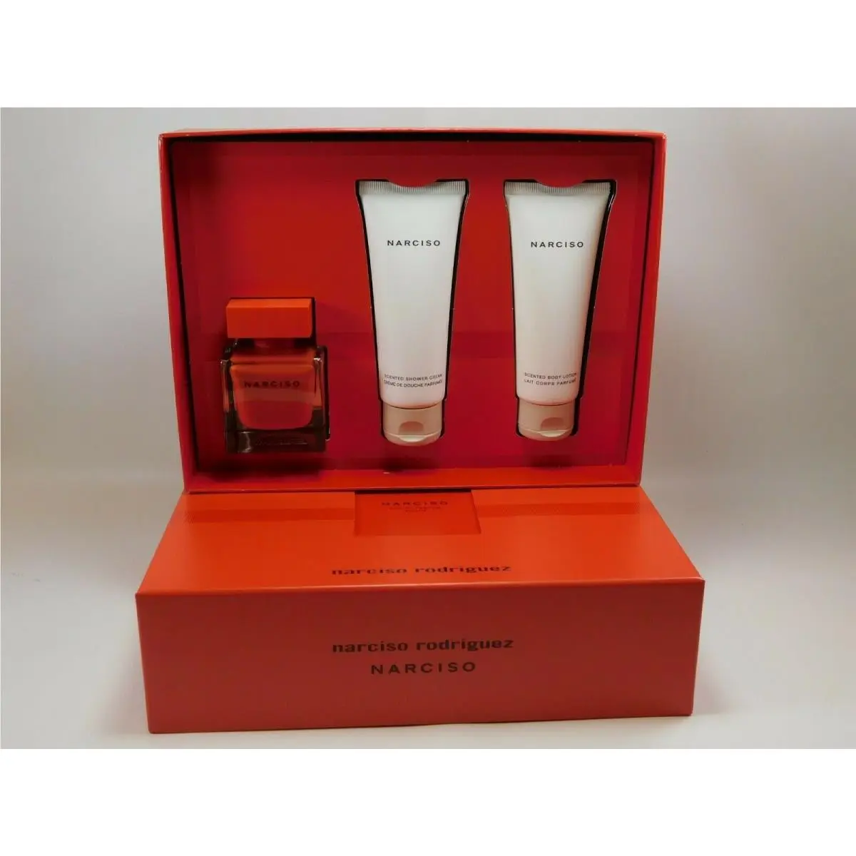 Rouge 3 PC Gift Set 1.6 Edp Spray +1.6 Shower Cream Lotion by Narciso Rodriguez