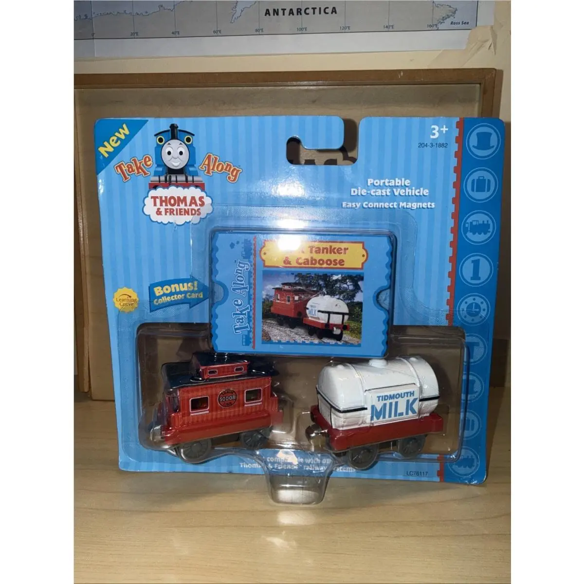 Milk Tanker Caboose Thomas Friends Train Take Along n Play Diecast Card