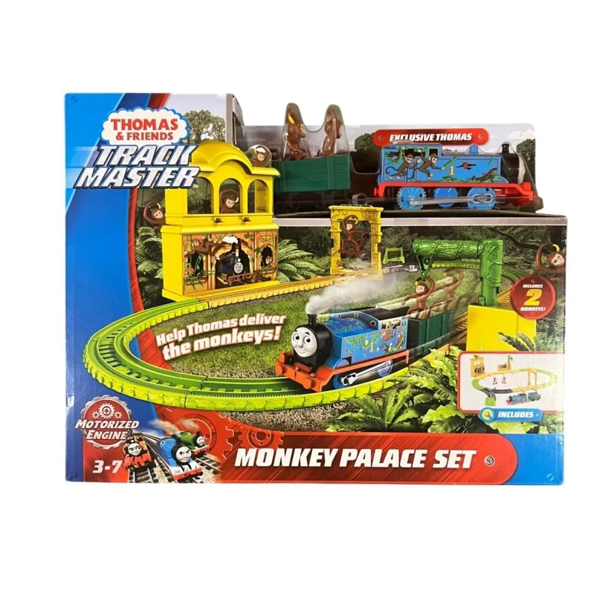 Thomas Trackmaster Monkey Palace Set Motorized Engine 16 Pieces