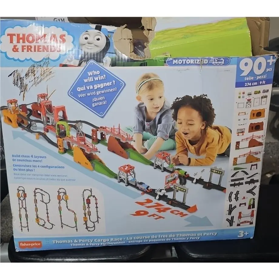 Thomas Friends 2021Motorized Train Set Cargo Race Inside no Trains