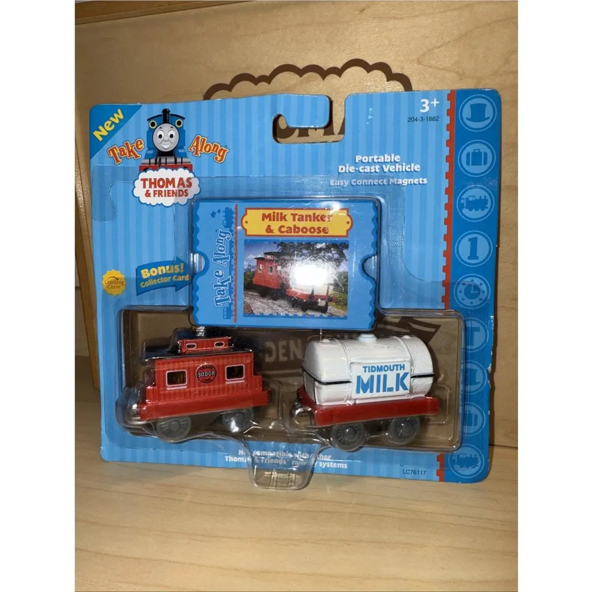Milk Tanker Caboose Thomas Friends Train Take Along n Play Diecast Card