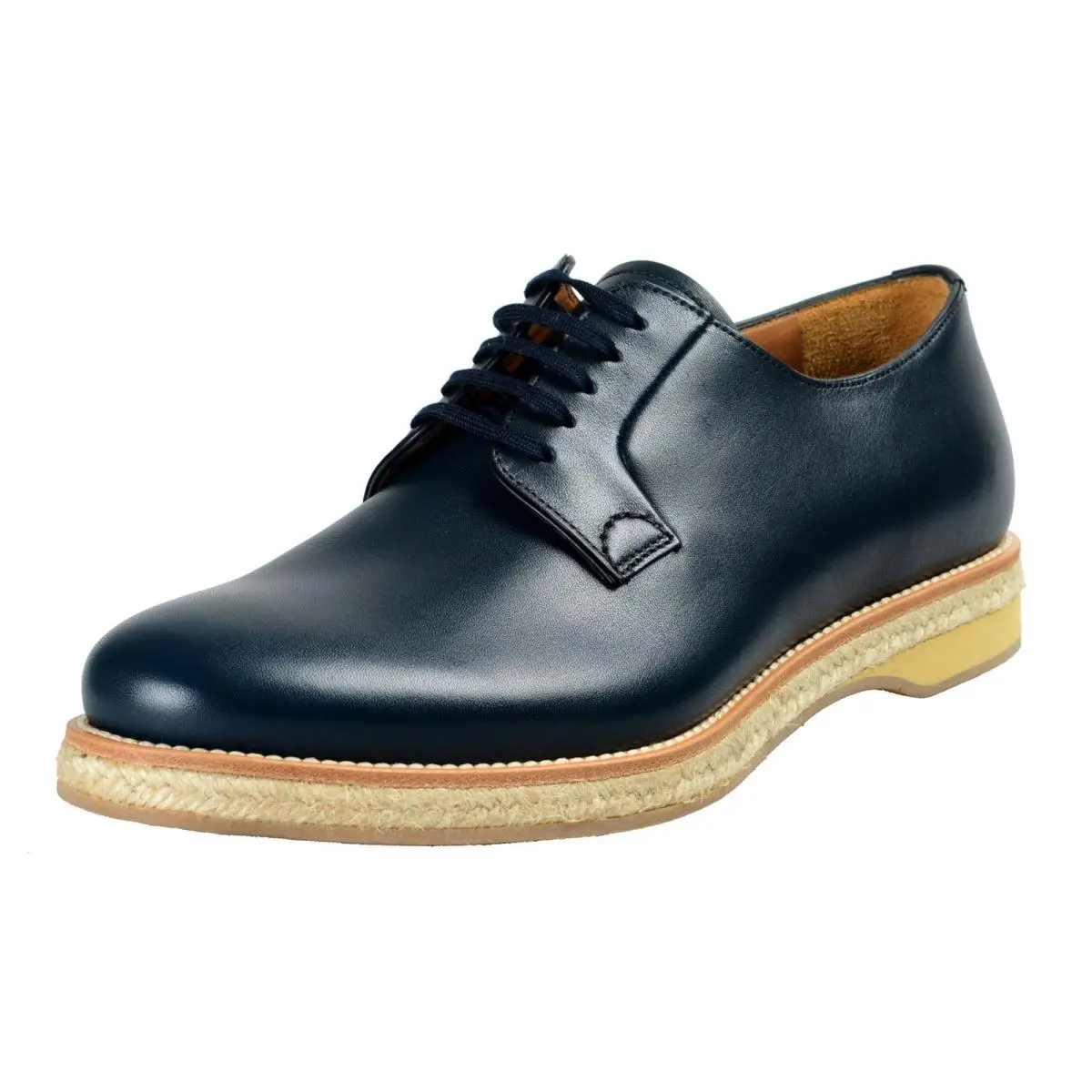Men`s Blue Leather Casual Oxfords Shoes US 10 UK 9 IT 43 by Prada