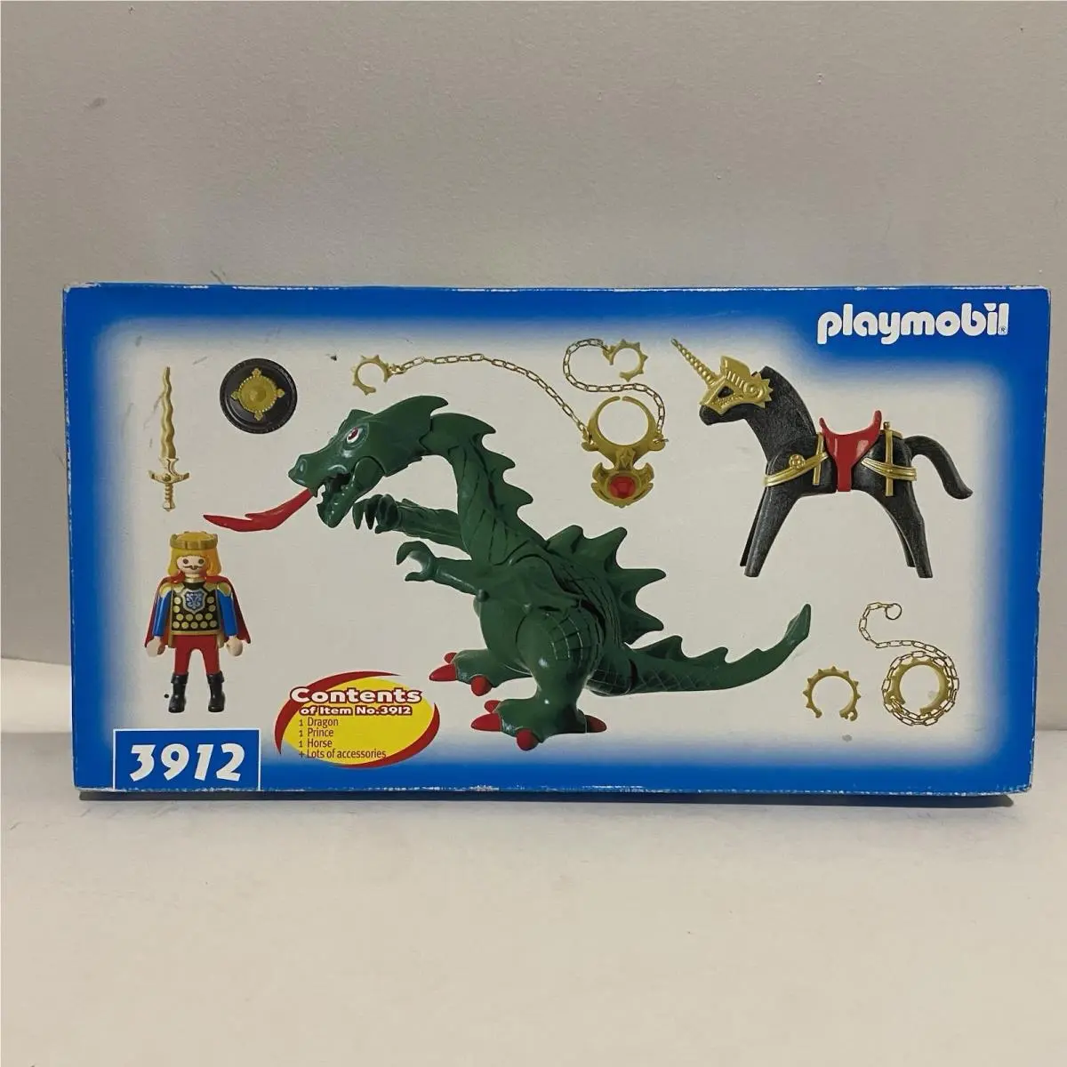 Playmobil 3912 Fire Breathing Dragon and Prince with Horse