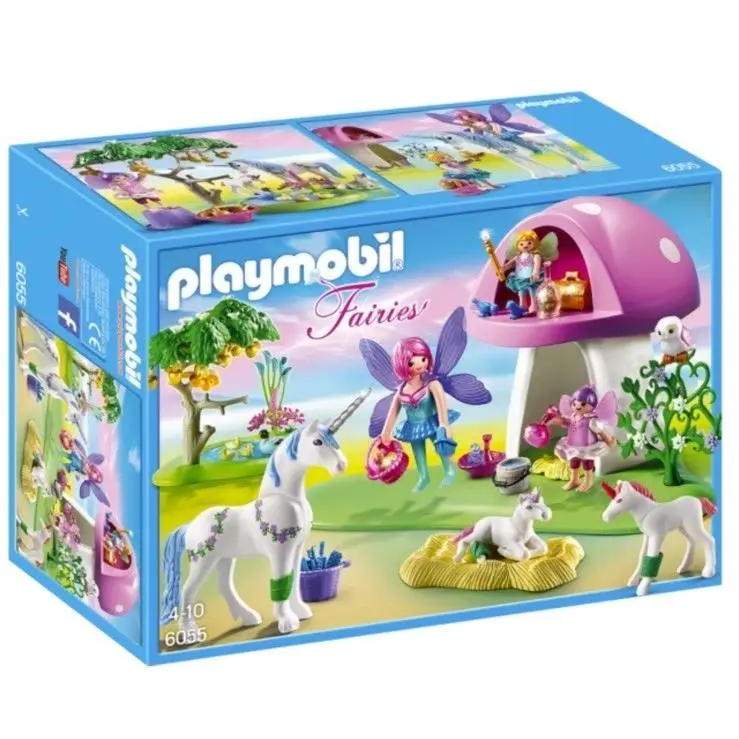 Playmobil Fairies with Toadstool House 6055 Apple Tree Duck Unicorn Fantasy