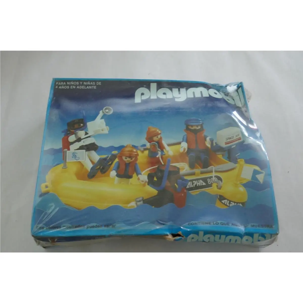 Vintage Playmobil 3479 Raft Alpha 800 Mexico Spanish Packaging