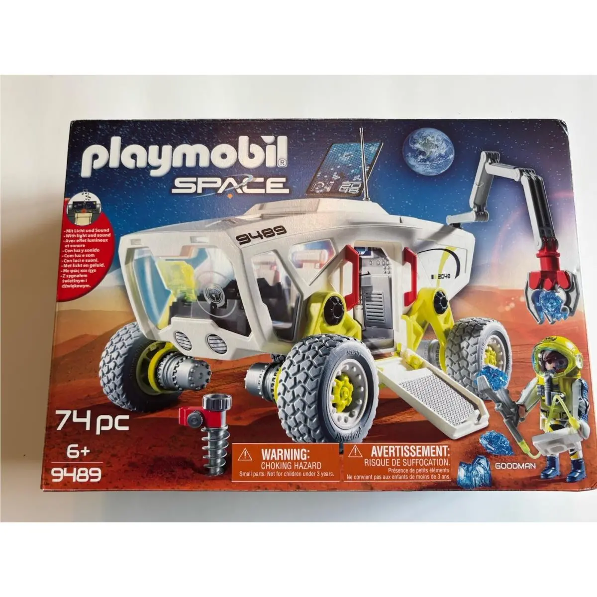 Playmobil Space 9489 Research Vehicle W/light Sound - - 74 Pieces