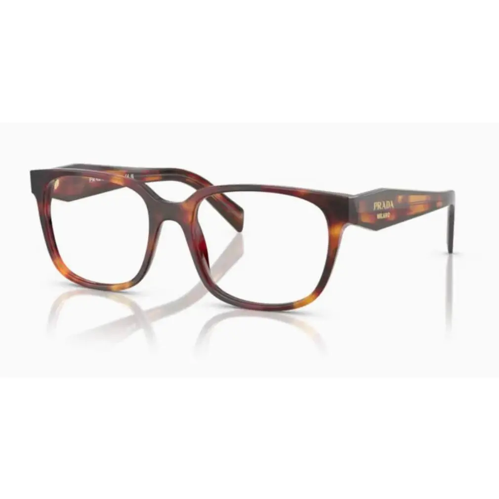 Prada Eyeglasses PR 17ZV 22A1O1 54 Brown Caramel Square Rx-able Optical Frame
