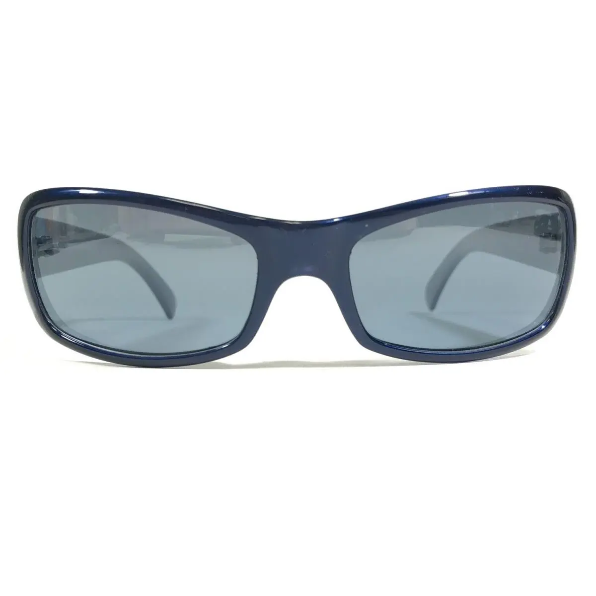 Emporio Armani Sunglasses 705-S 777/53 Blue Silver Rectangular with Blue Lenses