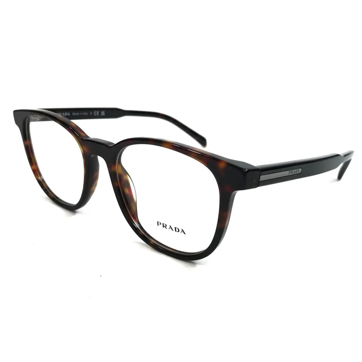 Prada Eyeglasses Frames VPRA15 17N-1O1 Radica Tortoise Square Full Rim 52-19-145