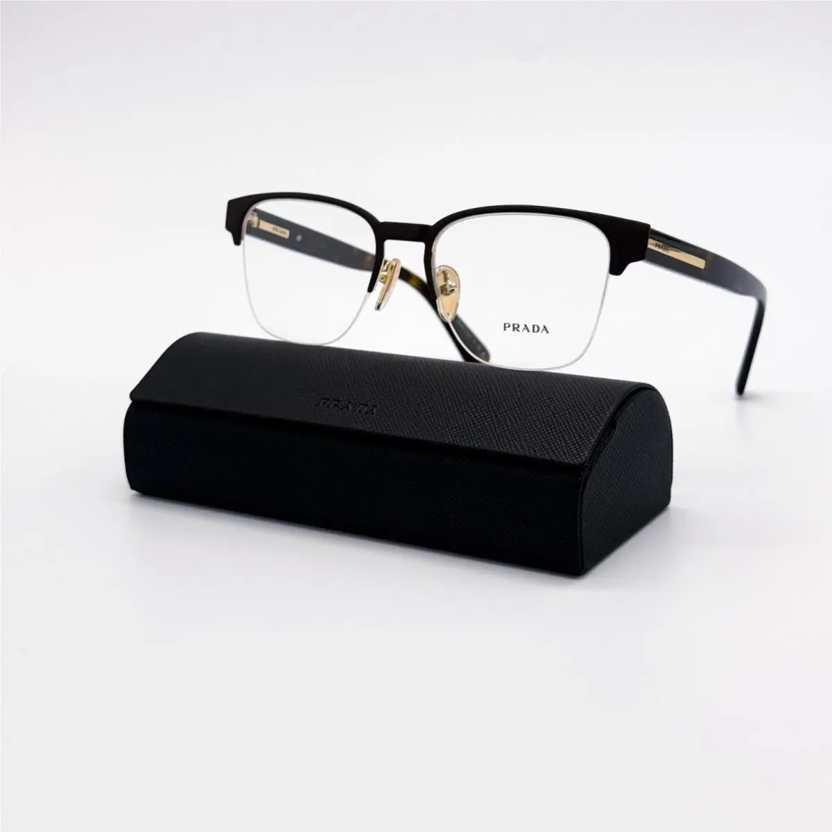 Prada PR A52V Havana Gold Men Eyeglasses PRA52V 01U1O1