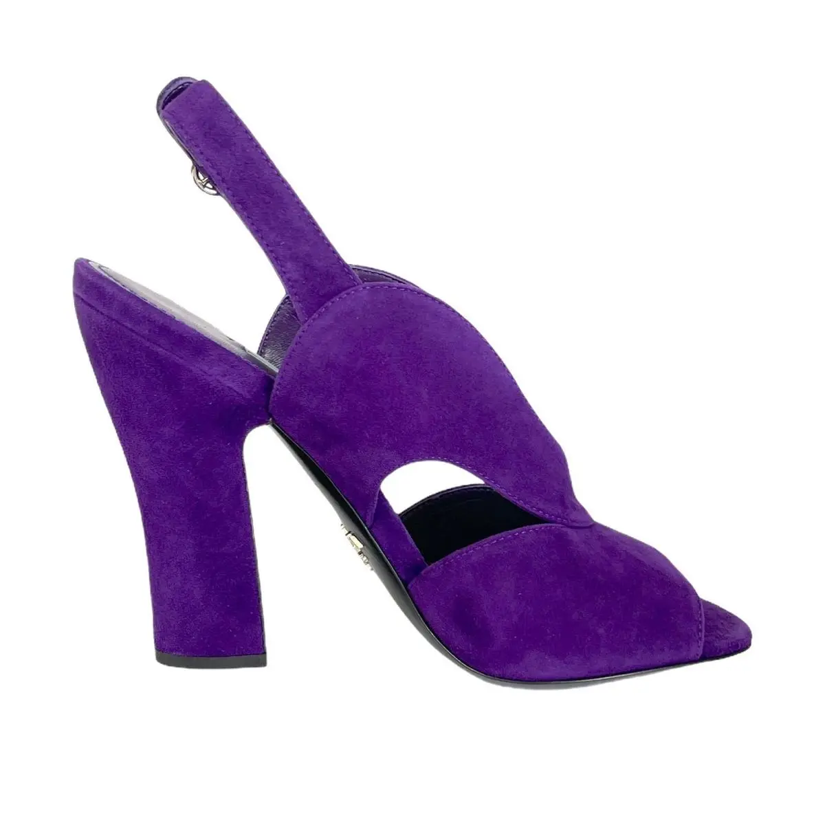 Prada Collection 1X890L Comoscio Womens Purple Suede High Heel Pumps Shoes 36.5