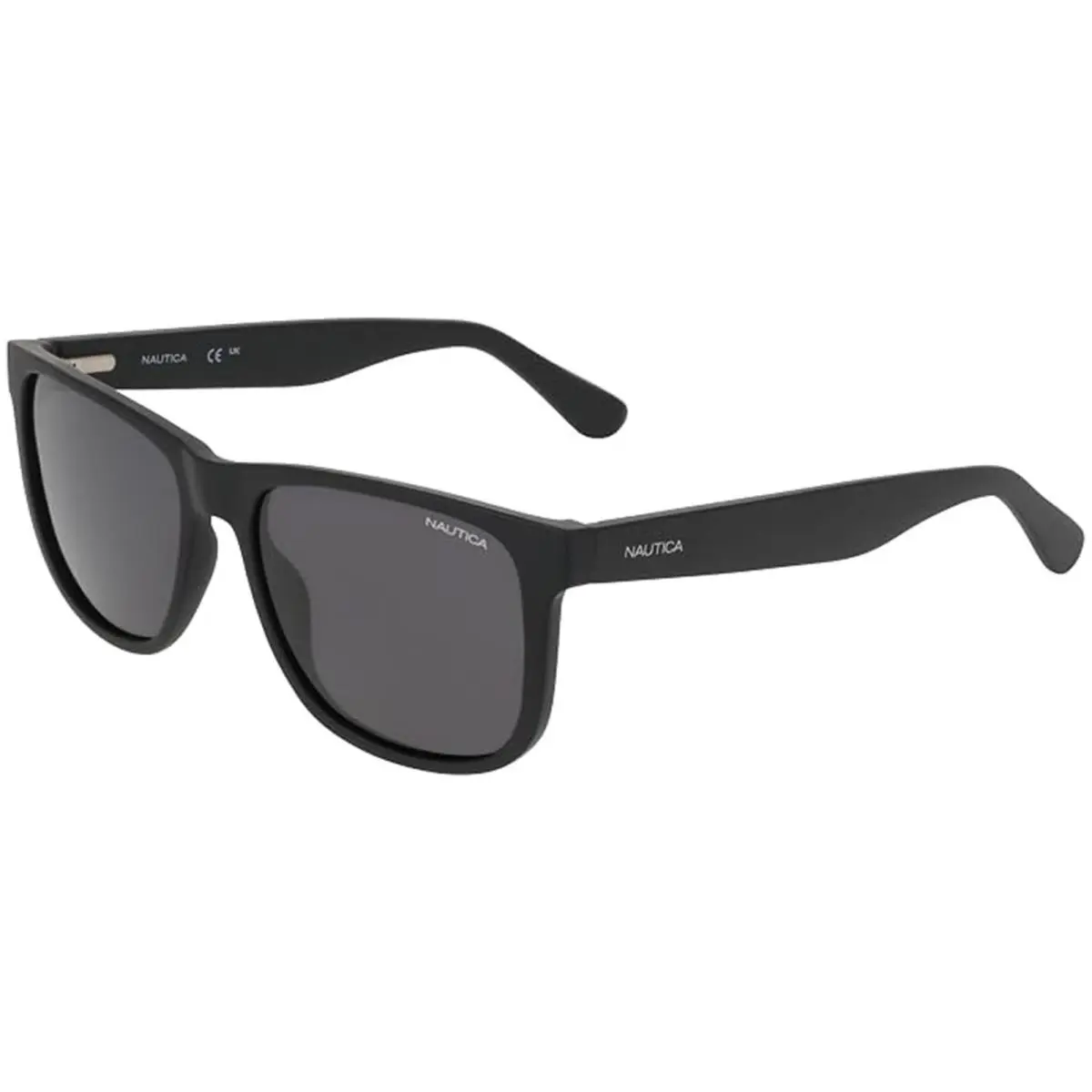 Polarized Men`s Plant Based Resin Soft Square Sunglasses - N917SP Matte Black/Smoke (005) by Nautica