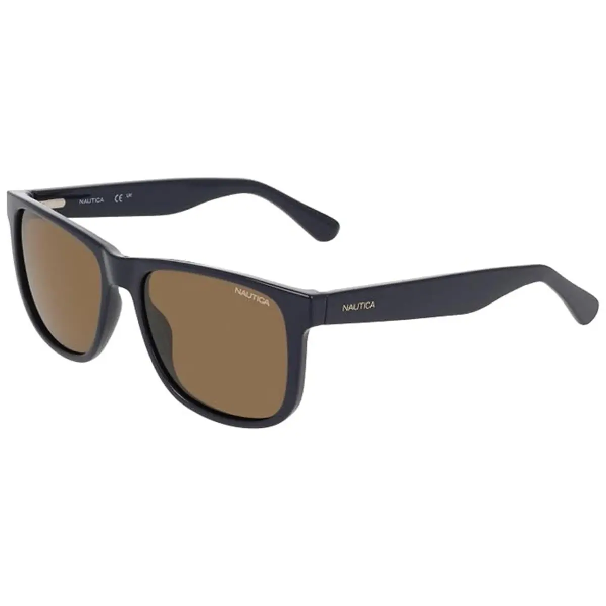 Polarized Men`s Plant Based Resin Soft Square Sunglasses - N917SP Navy/Brown (410) by Nautica