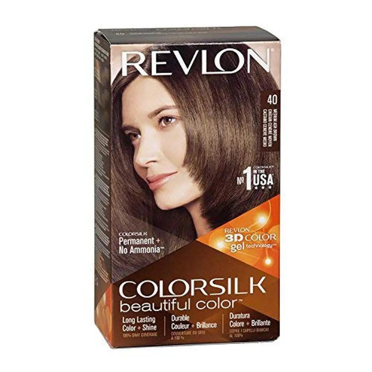 Revlon Colorsilk Hair Color 40 Medium Ash Brown Pack of 8