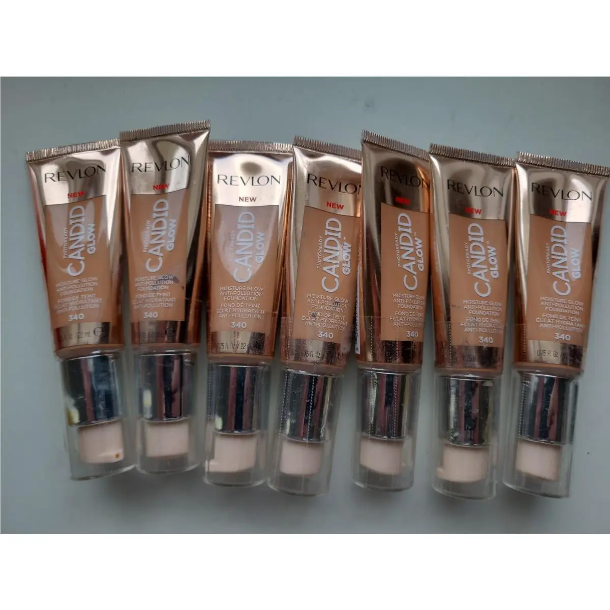Lot Of 7 Revlon Photoready Candid Glow Moisture Glow Foundation 340
