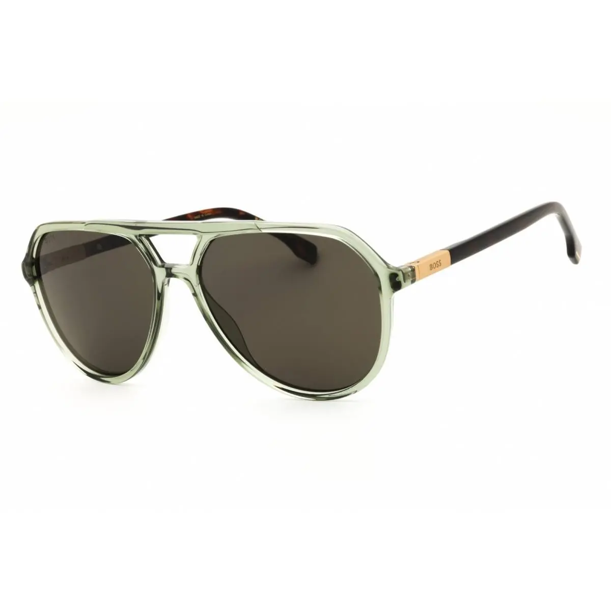 Hugo Boss Men`s Sunglasses Green Plastic Oval Full Rim Frame 1831/S 01ED IR