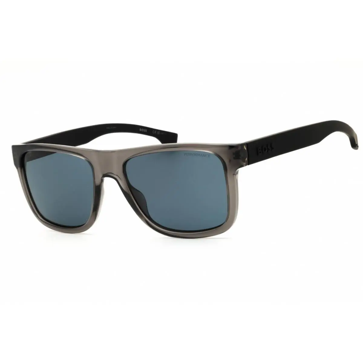 Men`s Sunglasses Transparent Dark Grey Full Rim Frame 1647/S 0R6S Z8 by Hugo Boss