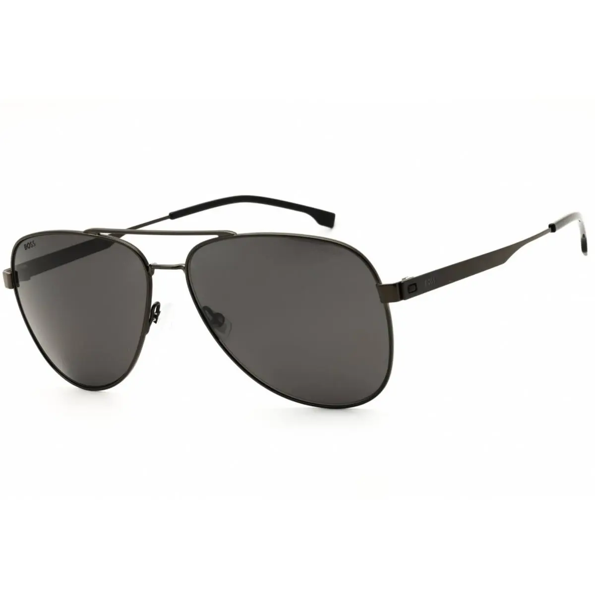 Men`s Sunglasses Dark Ruthenium/black Metal Full Rim Frame 1641/S V81 by Hugo Boss