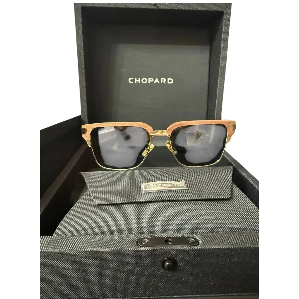 SCHL82 Schl 82 300P Polarized Wood Sunglasses 57-18-140 Limited Edition by Chopard