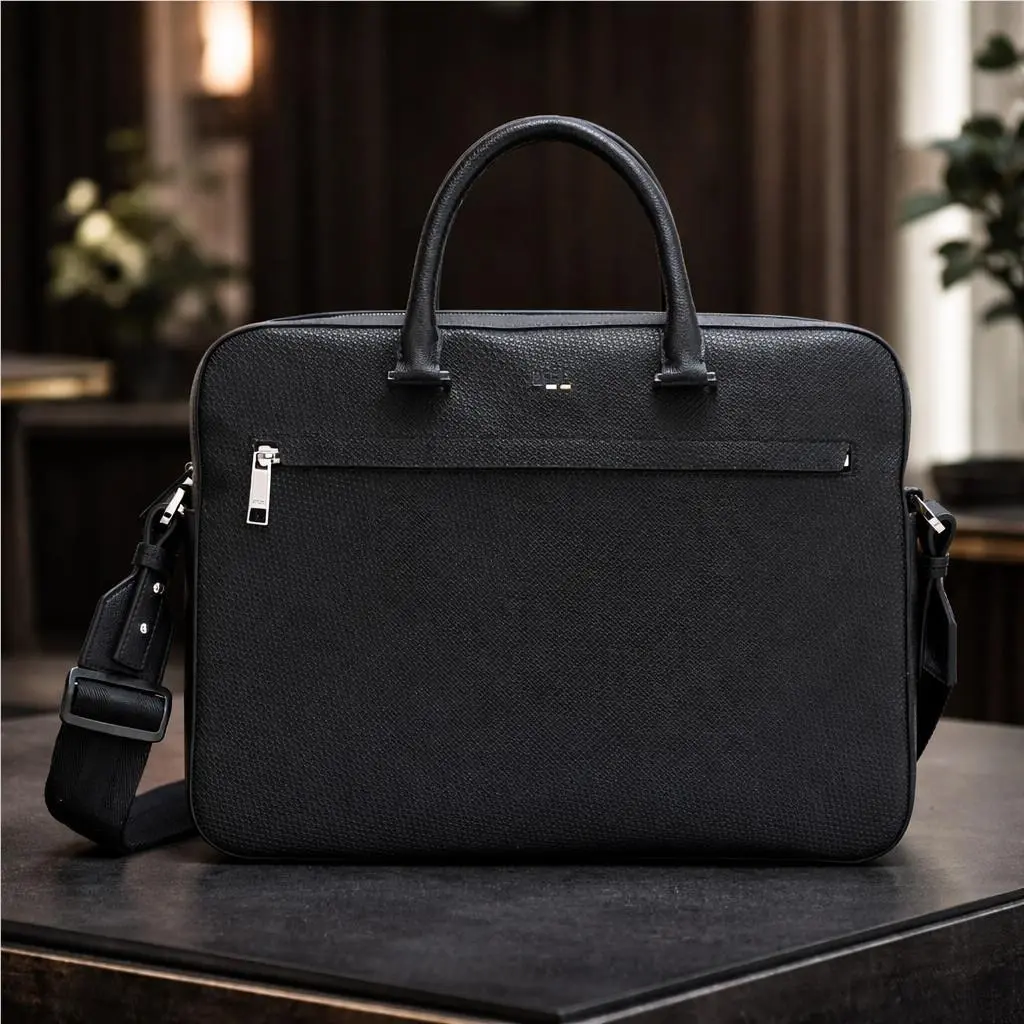 Boss Ray Friendly Small Brief Case Black 15 Laptop Crossbody Business Bag