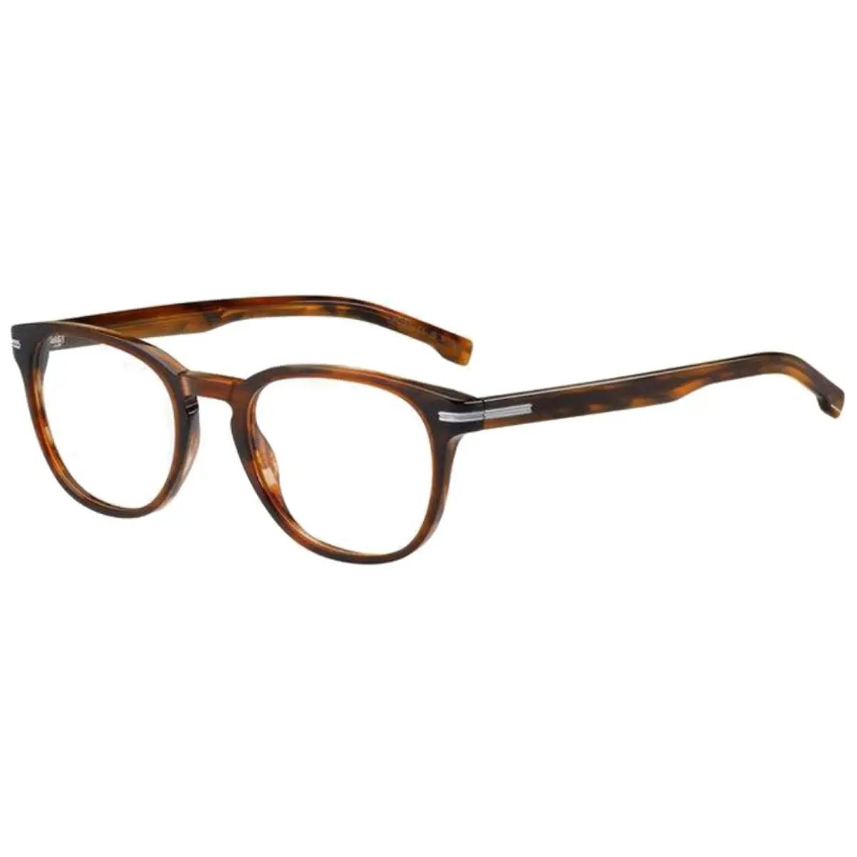 Men`s Brown Horn Round Eyeglasses - BOSS1601-0EX4-51 by Hugo Boss