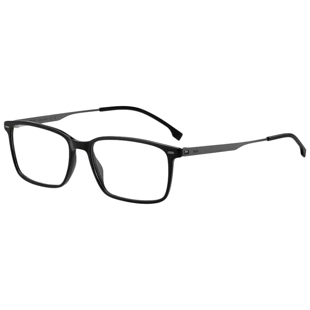 Black Rectangle Eyeglasses w/ Slim Temples - BOSS1643-0ANS-53 by Hugo Boss