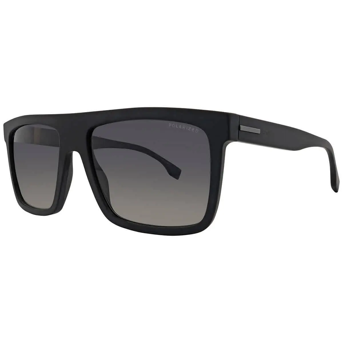 Polarized Grey Gradient Browline Men`s Sunglasses Boss 1440/S 0003/WJ by Hugo Boss