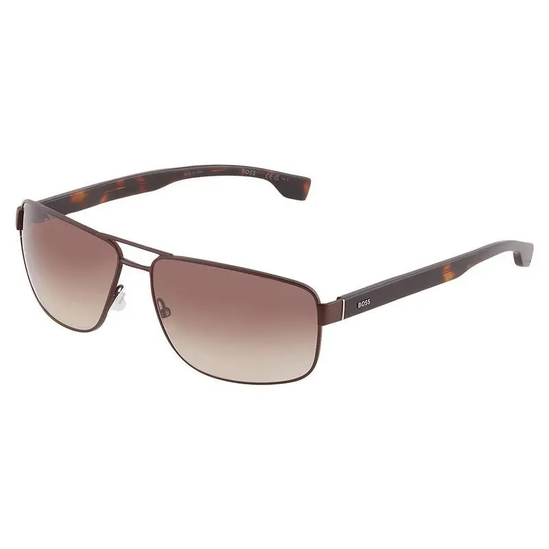 Boss Men`s Sunglasses BS 1035/S 04IN/HA Matte Brown Brown Gradient 64mm by Hugo Boss